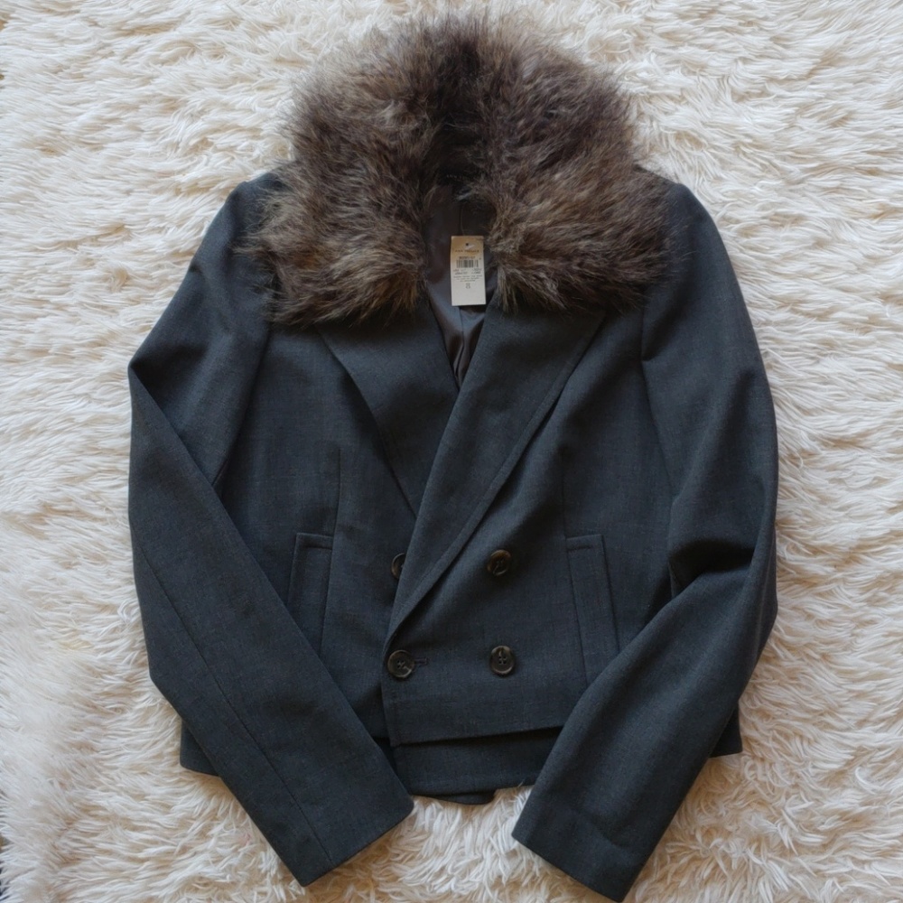Ann Taylor Faux Collar Blazer